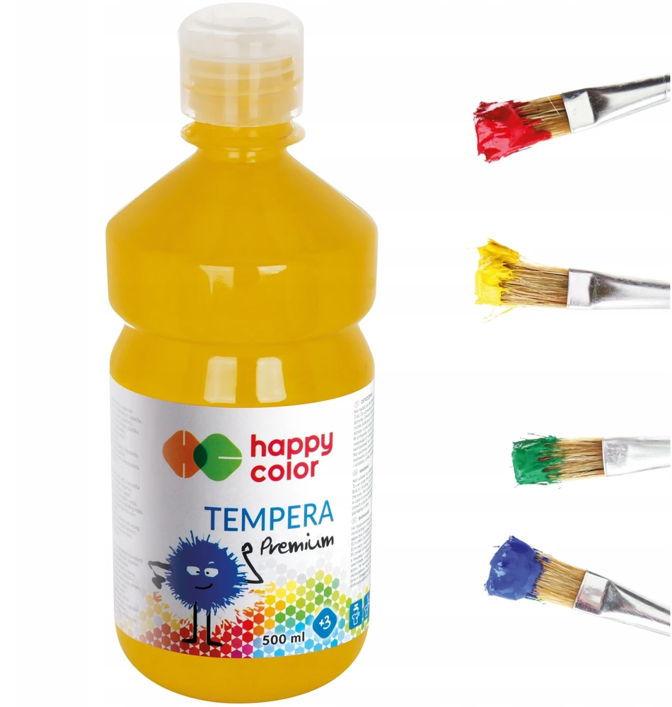 Tepmeriniai dažai Happy Color 500ml, tamsiai geltoni