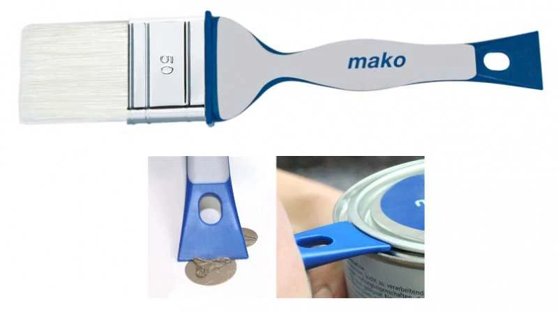 Mako Teptukas lakams su ergonomine rankena KOMFORT 355470, 70 mm x 16 mm