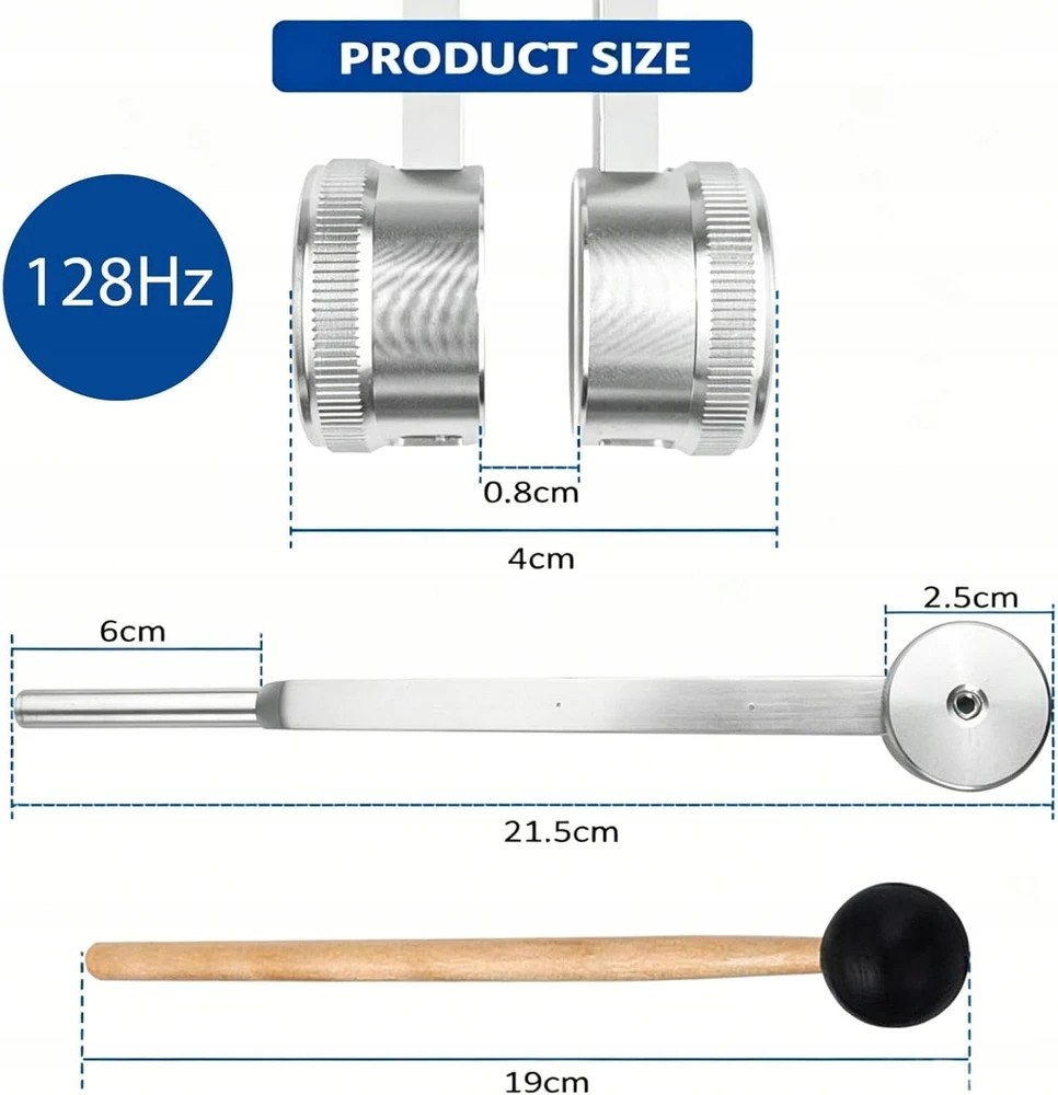 TERAPINĖ ALIUMINIO TUINGO ŠAKĖ 128HZ RESONANSŲ RINKINYS VIBRACIJA