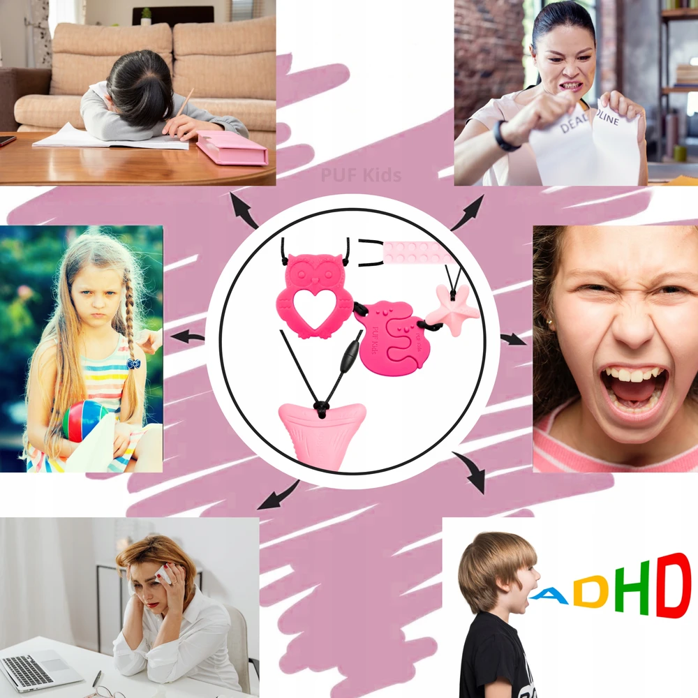 Terapinis dantis 1 vnt Autizmo ADHD kalbos terapija vaikams Silikonas 1