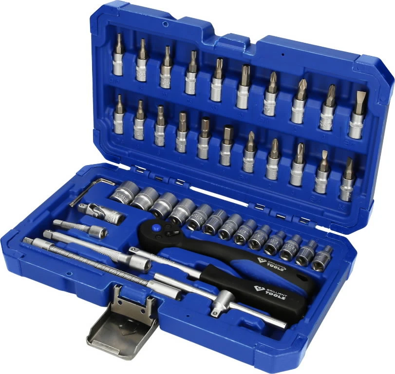 Terkšlė angaliams 1/4'' su 1/4´ adapteriu galvutėms, KS Tools