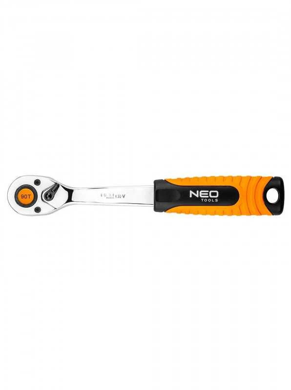 Terkšlė NEO 08-530 1/4", 90T, 155 mm, CrV plienas