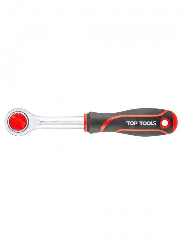 Terkšlė TOP TOOLS 1/4", 24 dantys, guminė rankena