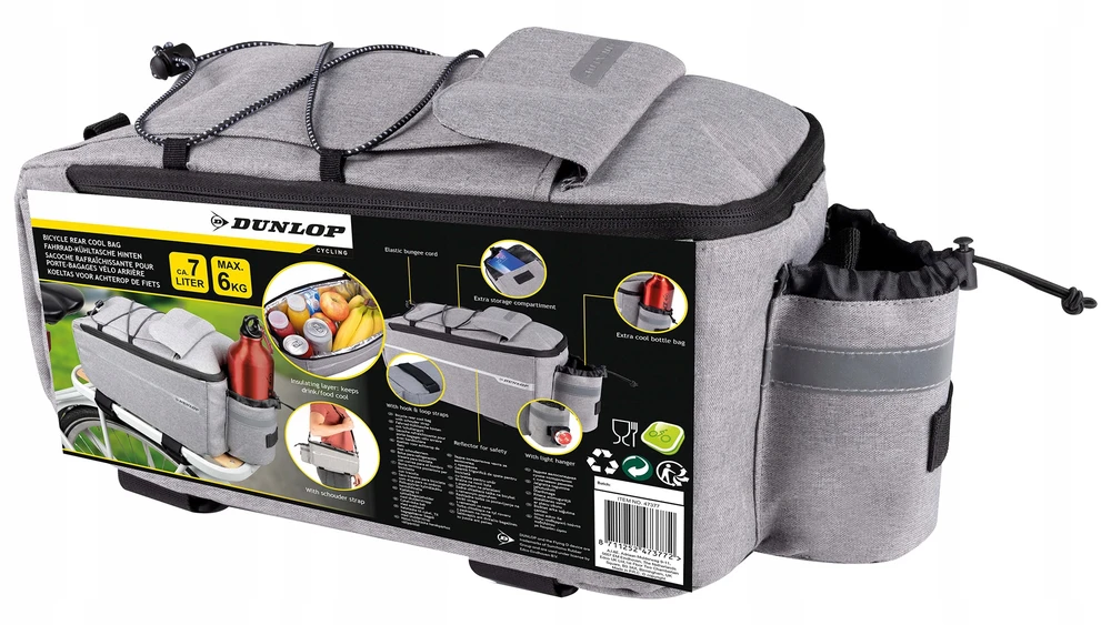 Dviračio šiluminė galinė krepšys 7L Dunlop