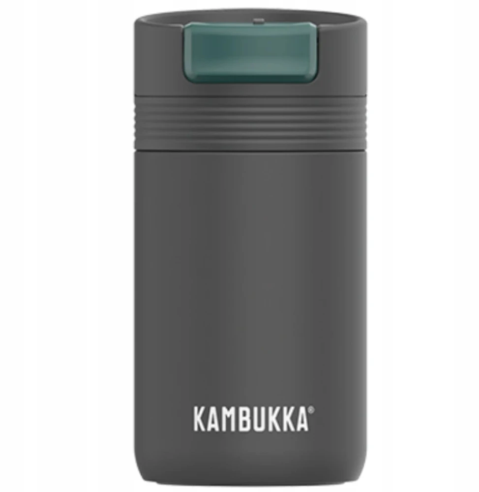 Terminis puodelis 300ml, pilkas kavos termosas automobiliui Kambukka Cabo Pilkas