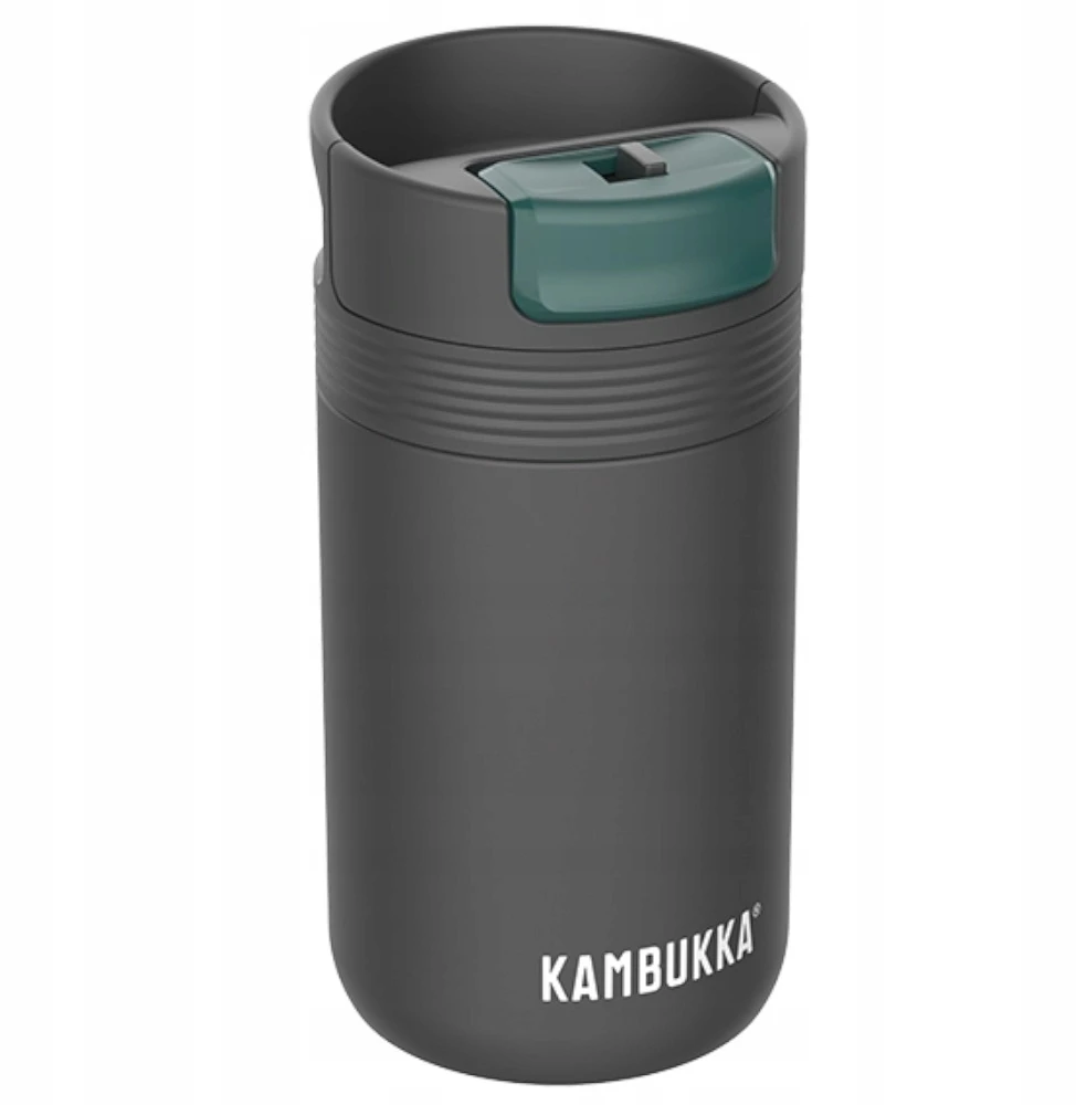 Terminis puodelis 300ml, pilkas kavos termosas automobiliui Kambukka Cabo Pilkas