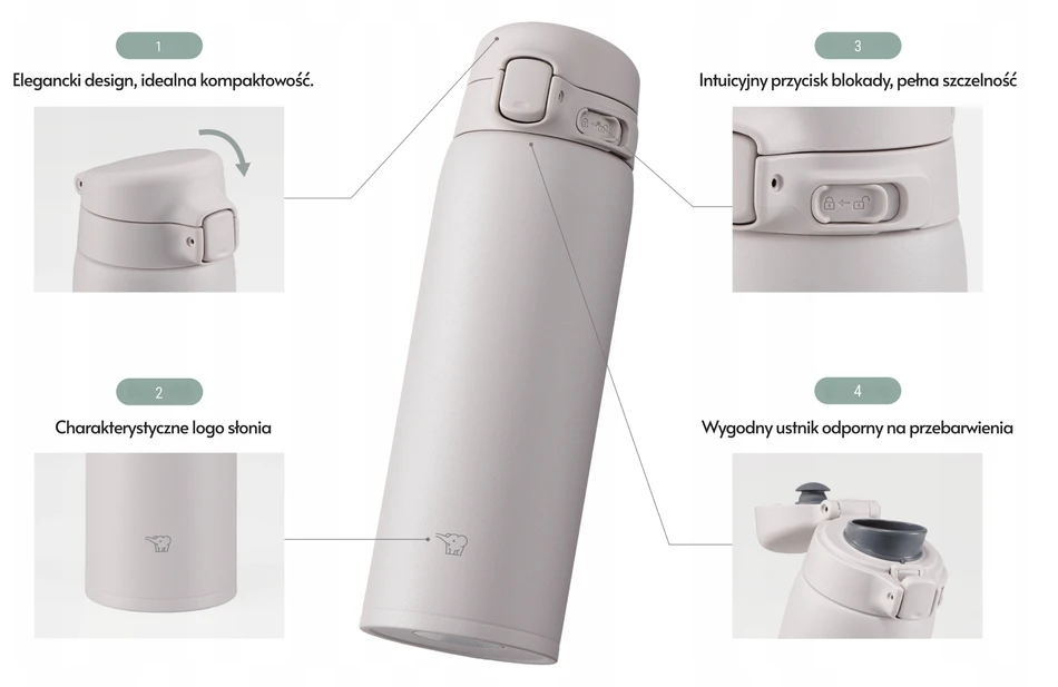 Terminis puodelis 480 ml Zojirushi SU-BA48-AM Termosas indaplovei, mėlynas