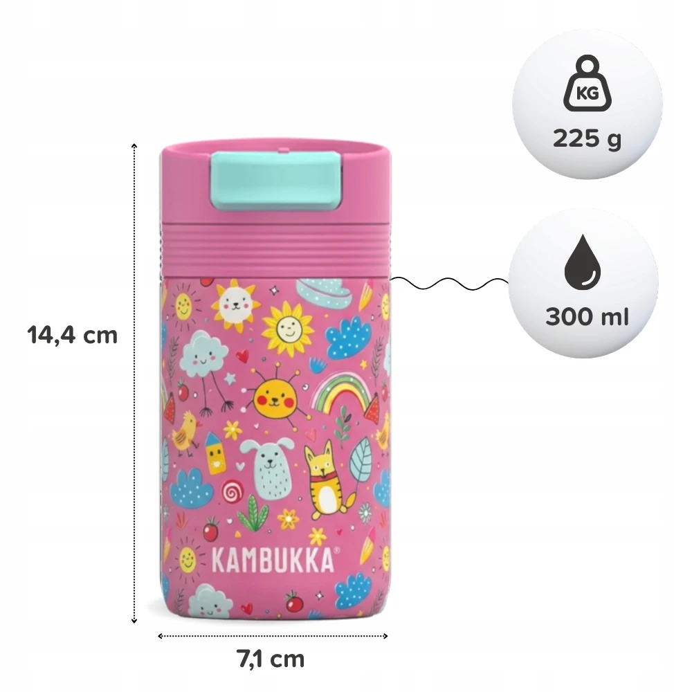 Terminis puodelis Kambukka puodelis kavai, arbatai Cabo Funky Doodle 300ml
