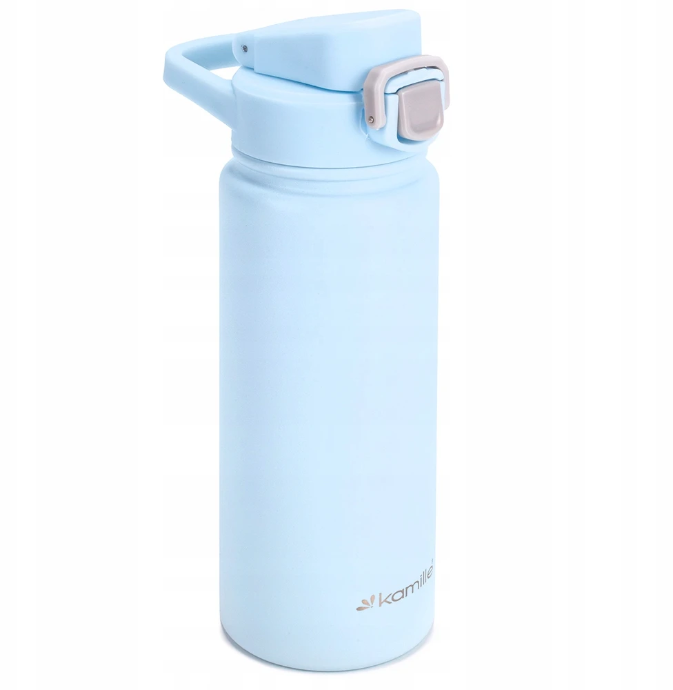 TERMINIS PUODELIS PLIENINIS TERMOSAS 100 % NEPRALAIDUS vandens butelis KAMILLE 600 ml