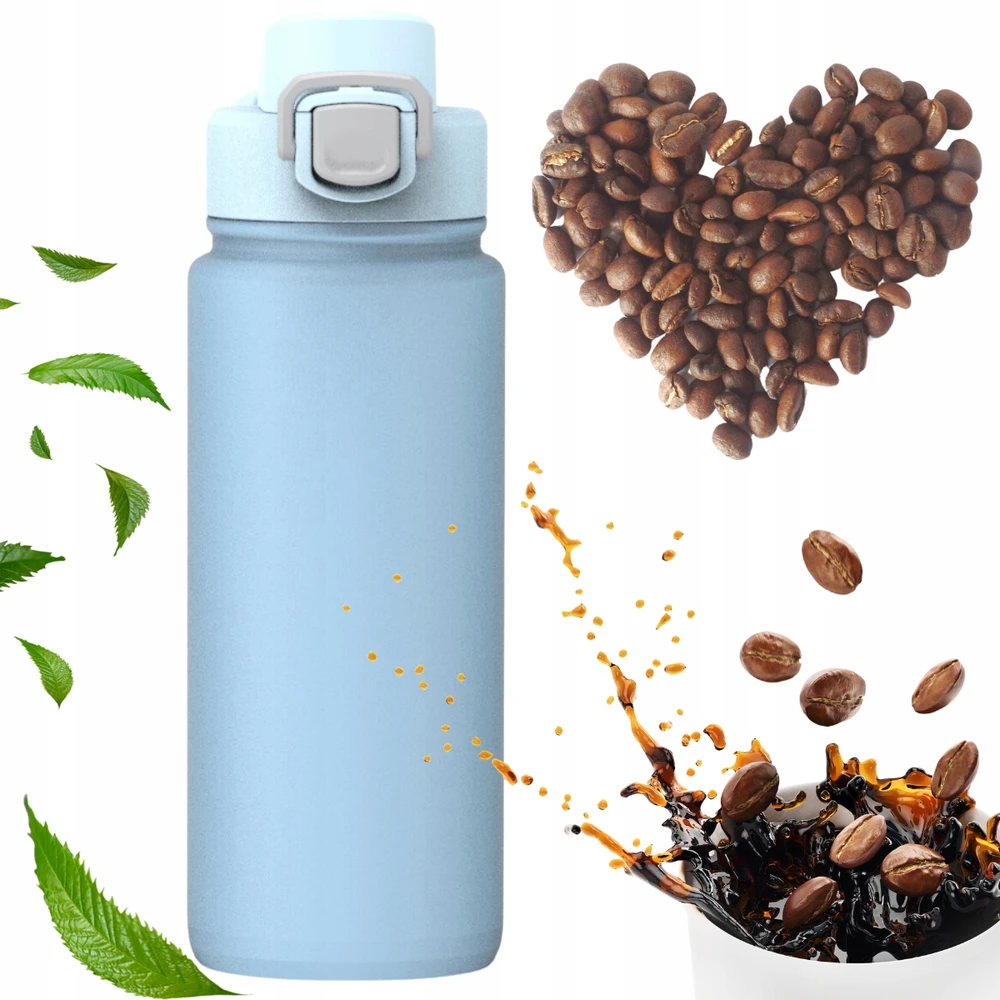 TERMINIS PUODELIS PLIENINIS TERMOSAS 100 % NEPRALAIDUS vandens butelis KAMILLE 600 ml