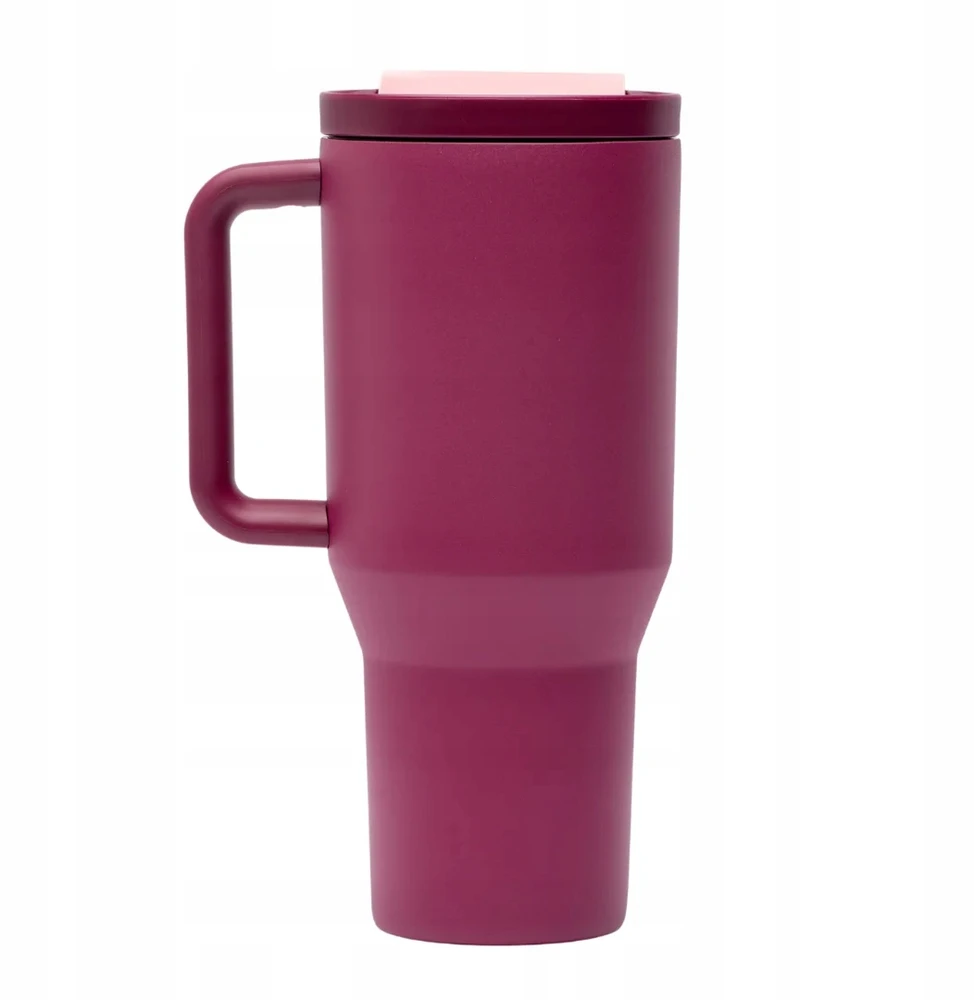 Terminis puodelis su šiaudais didelis puodelis Kambukka Rio 950ml Burgundy Bloom