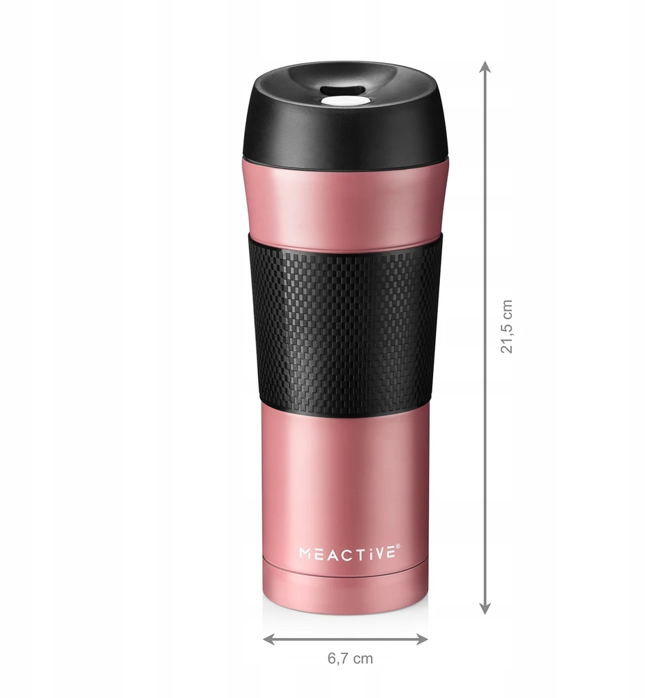 Terminis puodelis THERMOS KARŠTI GĖRIMAI Kava Arbata ROŽINĖ 400ml MEACTIVE