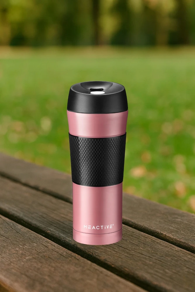 Terminis puodelis THERMOS KARŠTI GĖRIMAI Kava Arbata ROŽINĖ 400ml MEACTIVE