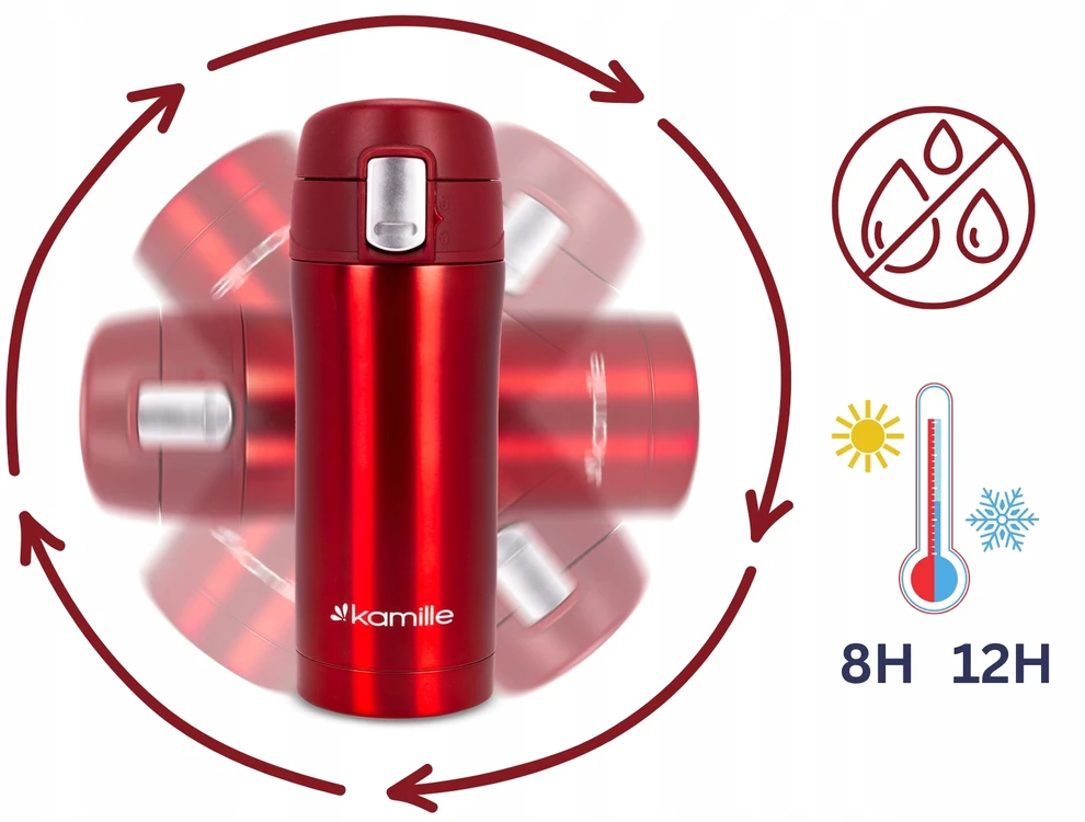 TERMOSAS KAMILLE 320 ML NERŪDIJANČIO PLIENO KM-2087