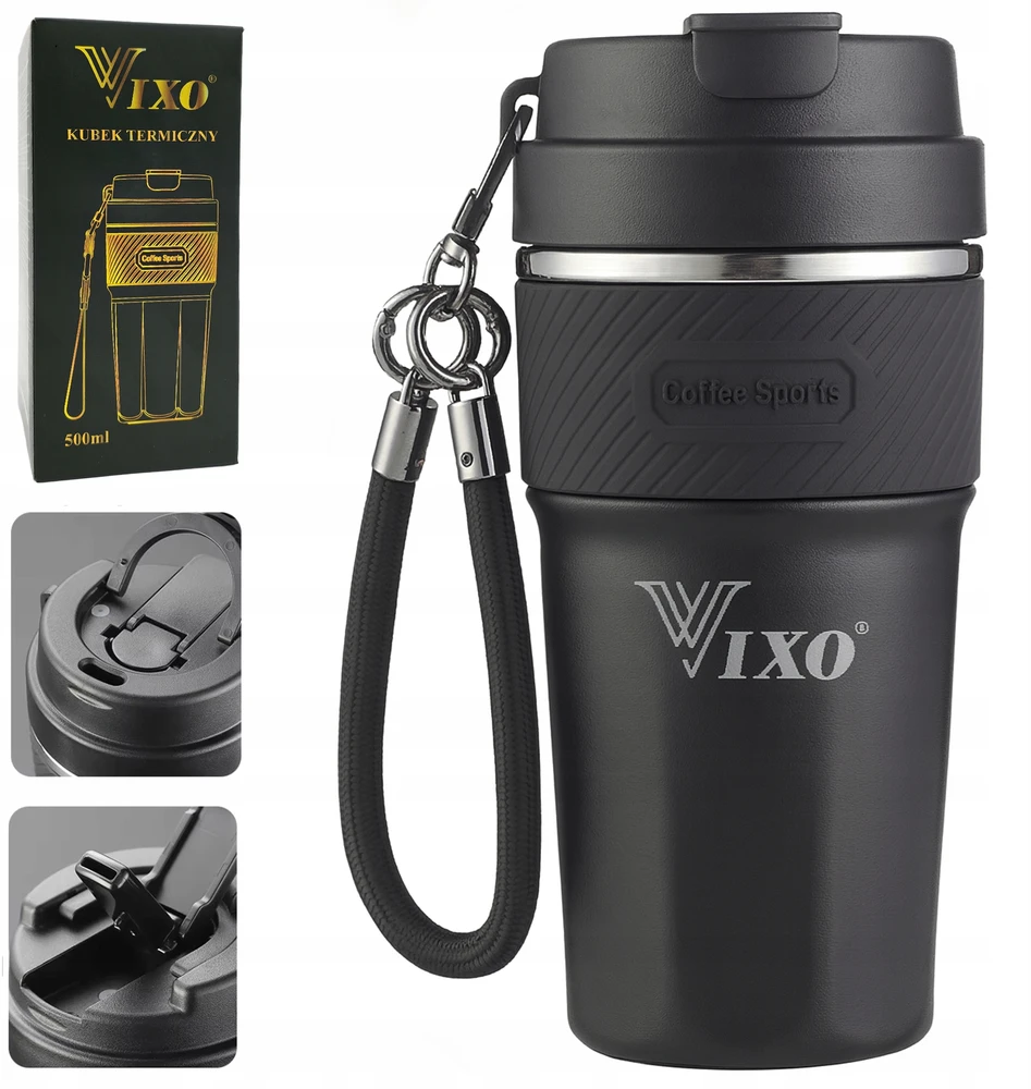 TERMINIS PUODULIS SU KERAMINE DANGA 500ml KAVOS TERMO BUTELIUI VIXO