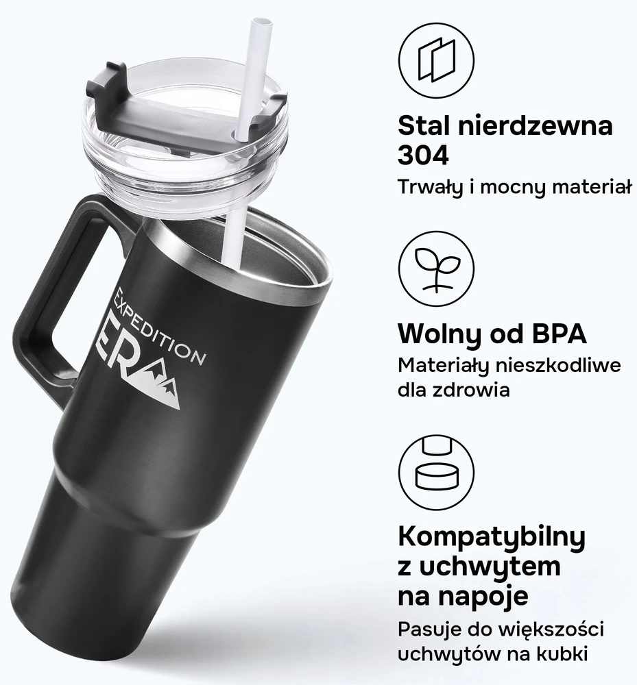 TERMINIS PUODULIS SU ŠIAUDU TERMOSU, NERŪDIJANJO Plieno, 880ml, KAVAI IR ARBATA