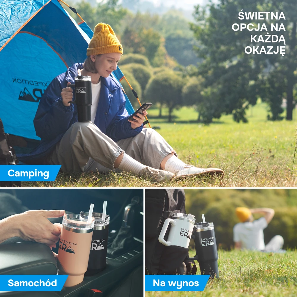 TERMINIS PUODULIS SU ŠIAUDU TERMOSU, NERŪDIJANJO Plieno, 880ml, KAVAI IR ARBATA