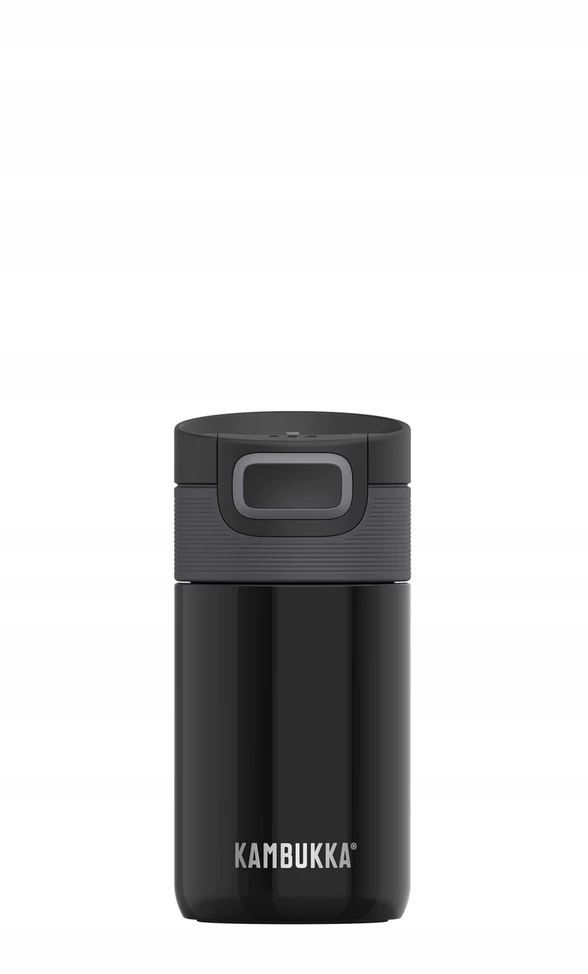 Terminių puodelių rinkinys Kambukka Obsidian (termo puodelis Etna 300 ml Pitch Juodas + Etna Grip 500 ml Juodas Steel)