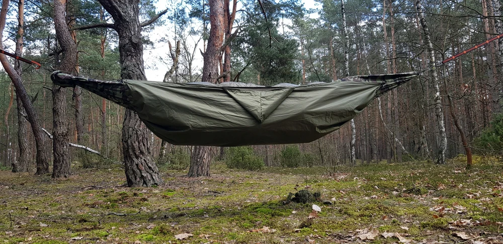 Termo antklodė su gobtuvu Bushmen, 2x1.4 m, žalias