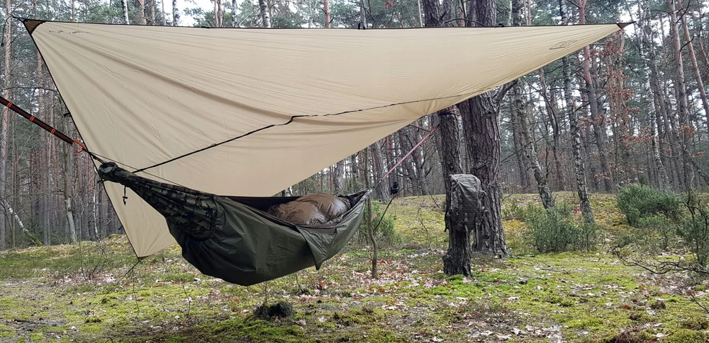 Termo antklodė su gobtuvu Bushmen, 2x1.4 m, žalias