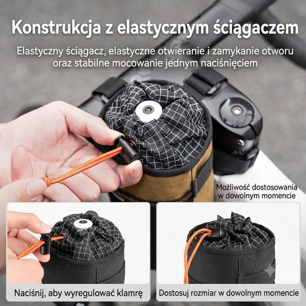 Termo buteliuko dėklas 1 l juodas Qunature