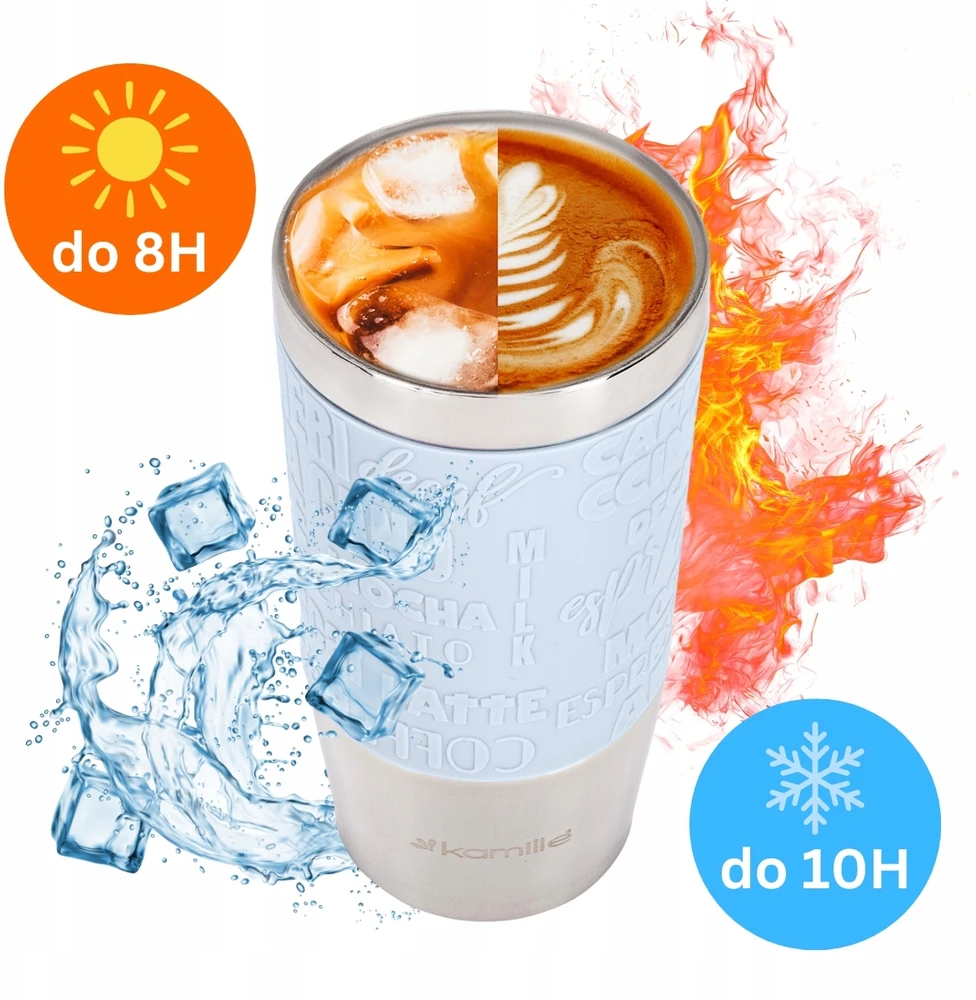Termo puodelis 280ml Kamille - nerūdijančio plieno, ilgas šilumos išlaikymas