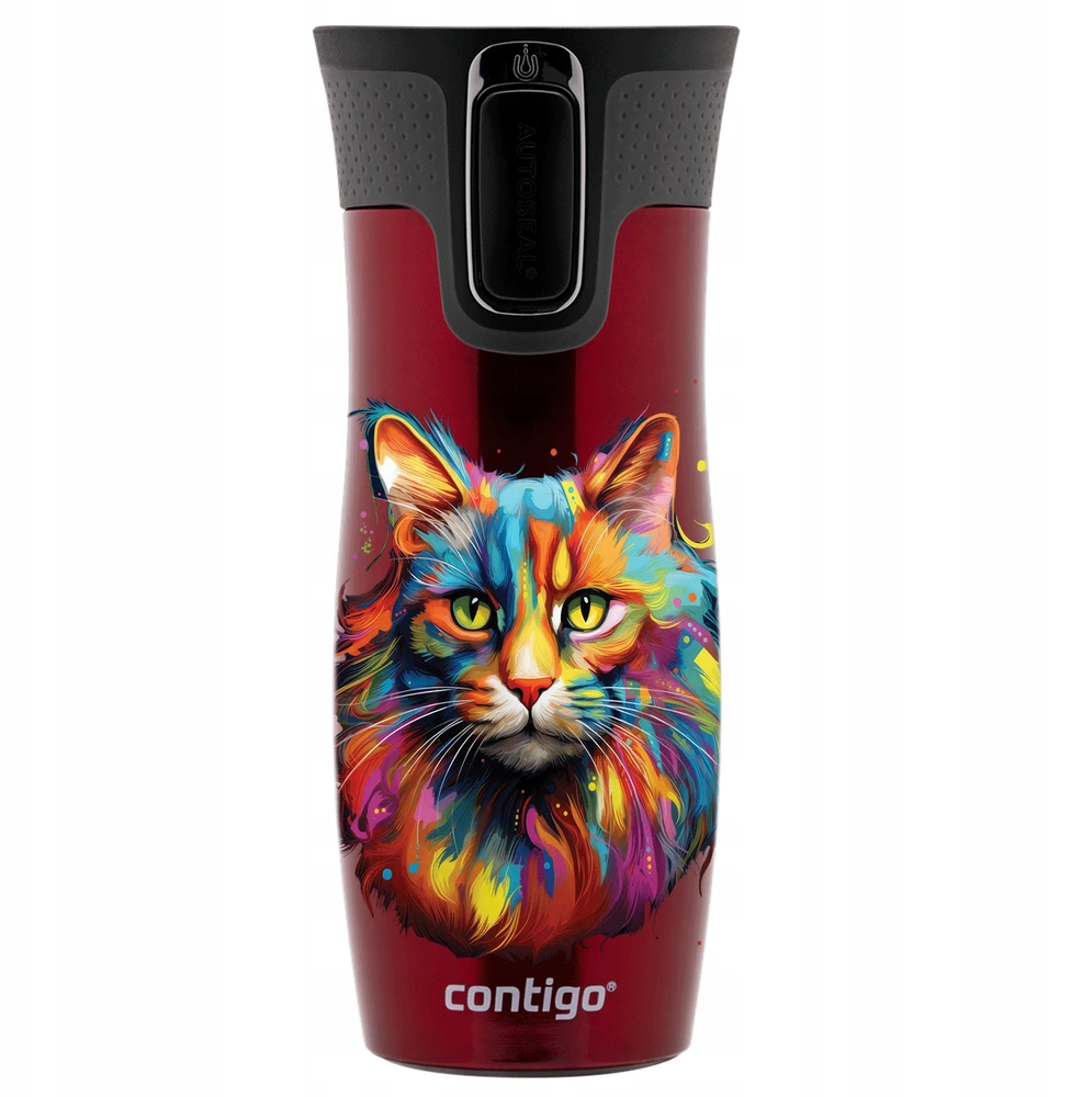 Termo puodelis Contigo, 470 ml., raudonas