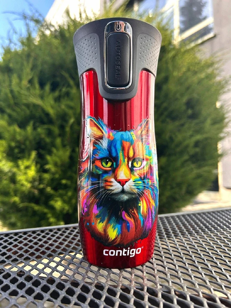 Termo puodelis Contigo, 470 ml., raudonas