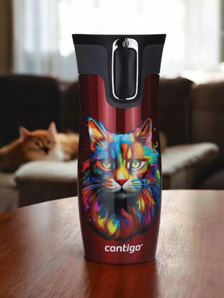 Termo puodelis Contigo, 470 ml., raudonas