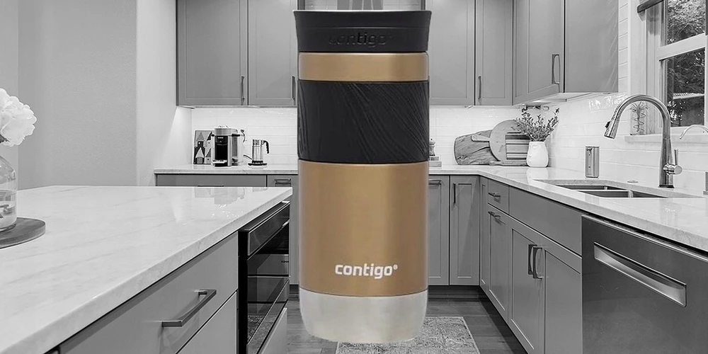 Termo puodelis Contigo Byron 2.0 470 ml „Auksinis”