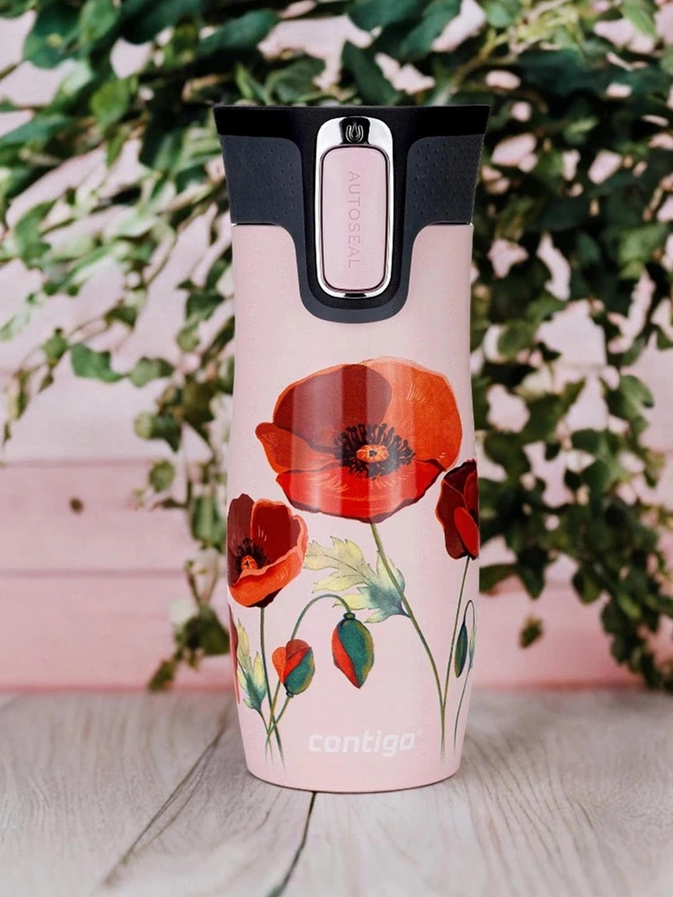 Termo puodelis Contigo West Loop 2.0 470 ml – „Aguonos Rožinis Matinis“