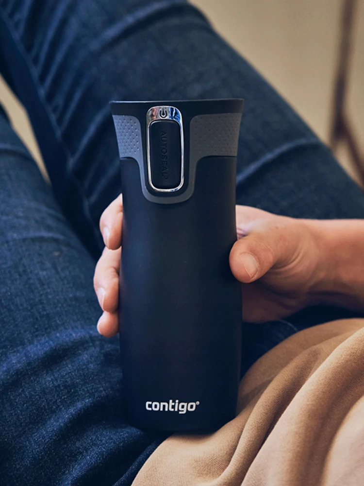 Termo puodelis Contigo West Loop 2.0 470 ml „Glamour Gėlės – Juodas”