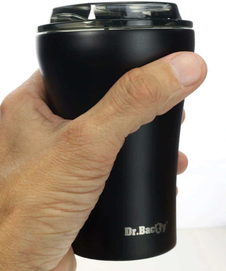 Termo puodelis Dr.Bacty Apollo 227 ml „Juodas” (keraminė danga)