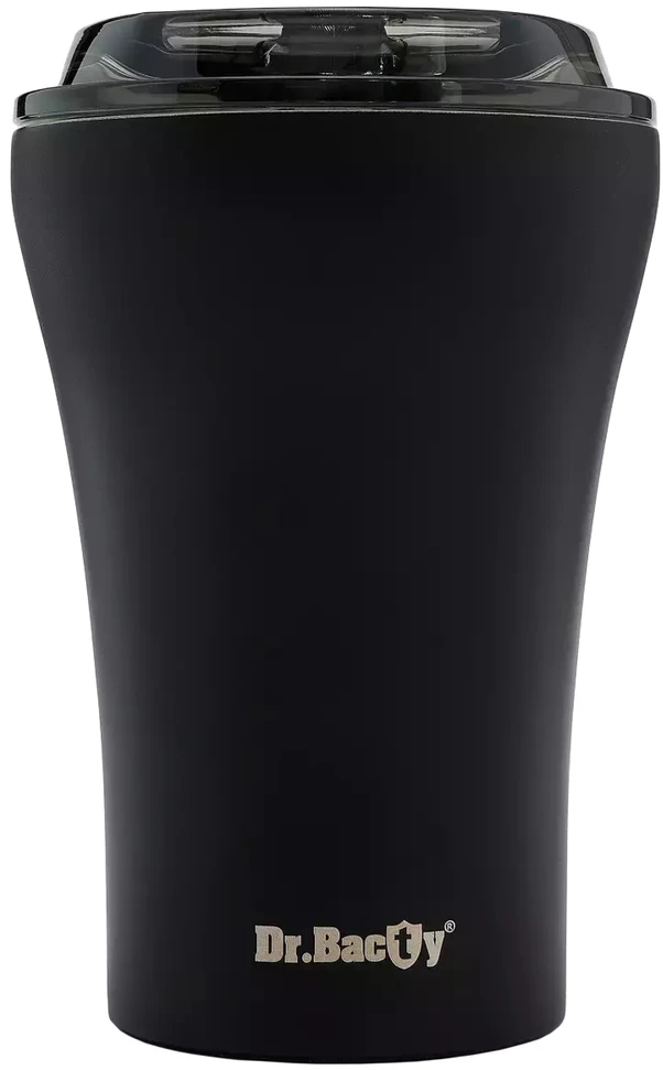 Termo puodelis Dr.Bacty Apollo 227 ml „Juodas” (keraminė danga)