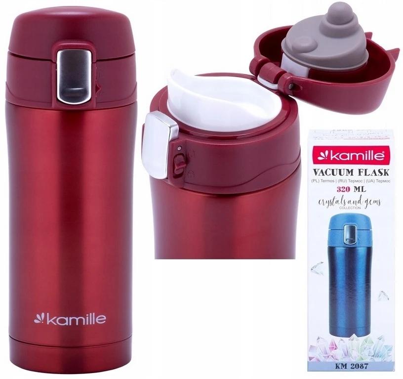Termo puodelis Kamille 320ml, nerūdijančio plieno, 100% sandarus