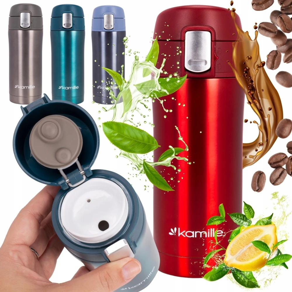 Termo puodelis Kamille 320ml, nerūdijančio plieno, 100% sandarus