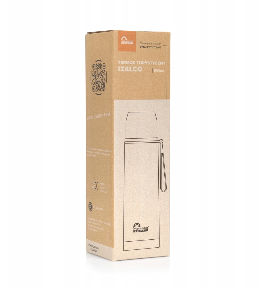 Termo puodelis Majestic Sport Izalco 500 ml, nerūdijančio plieno