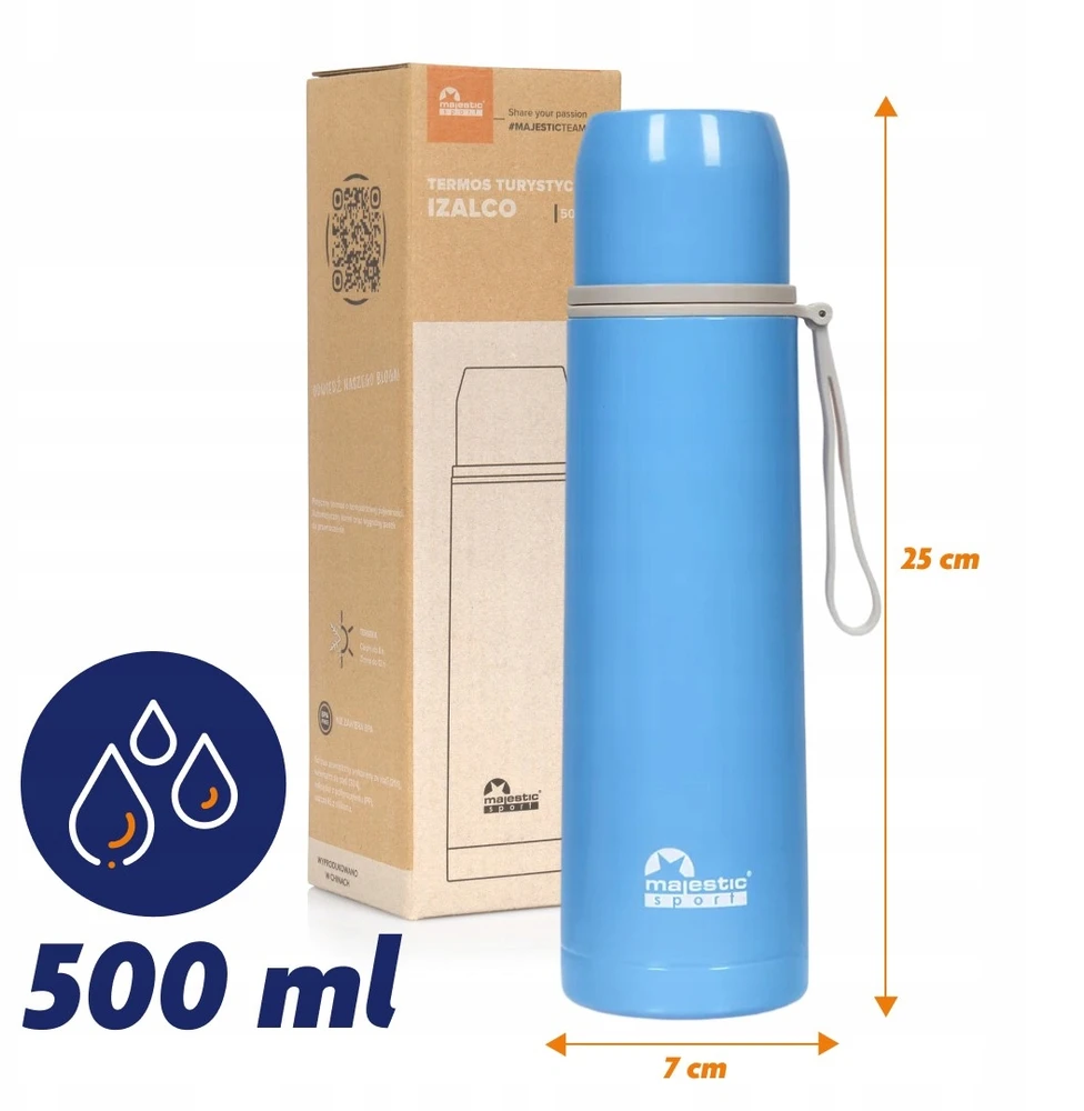 Termo puodelis Majestic Sport Izalco 500 ml, nerūdijančio plieno