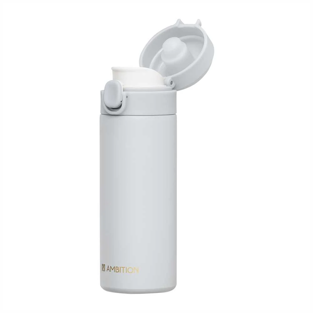 Termo puodelis su saugos mygtuku Alice Ambition 350 ml pilkas