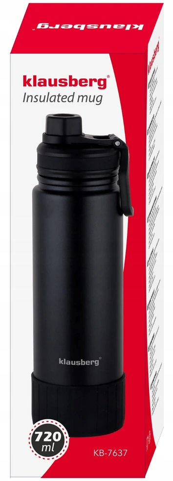 Puodelis Terminis puodelis, juodas, 720 ml, Klausberg