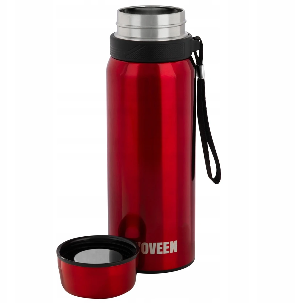 Termokubilas N'oveen 700ml raudonas, nerūdijančio plieno