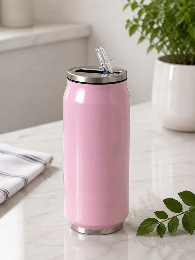Termopuodelis, 500ml skardinė, termosas automobiliui, darbo mokyklai, Odelo, rožinis