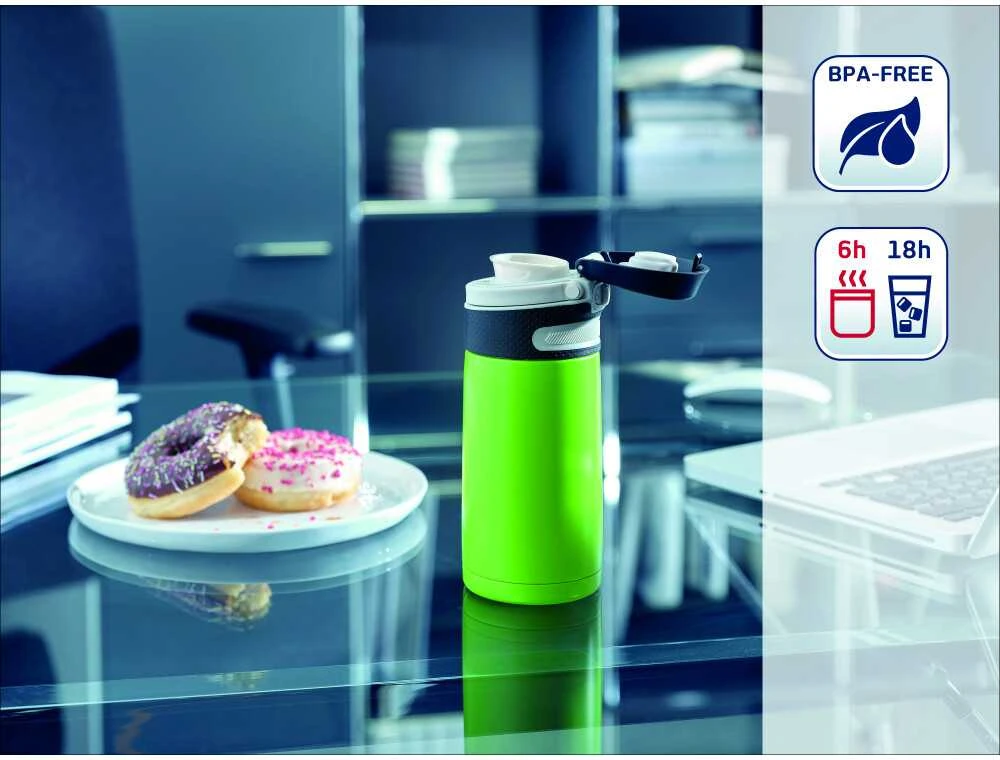 Trixie Leifheit 03249 travel mug 350 ml Juodas, Žalias Nerūdijantis plienas