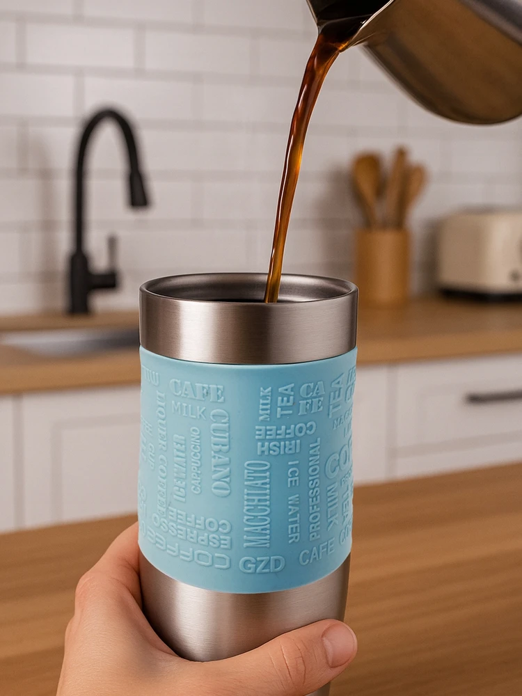 Termopuodelis Kamille KM-2052 (380 ml) smėlio spalvos