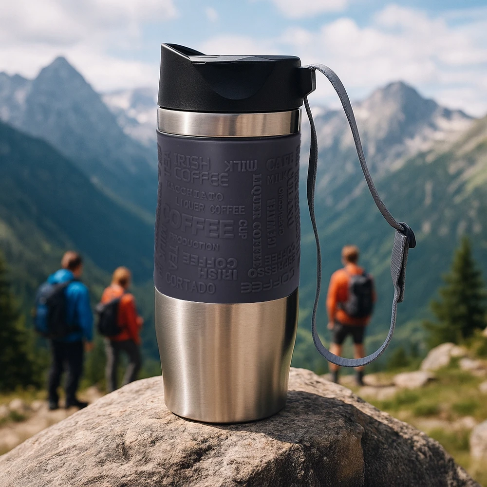 Termopuodelis Kamille KM-2052 (380 ml) smėlio spalvos