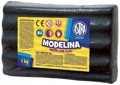 Termoreaktyvus modelino ASTRA 1kg juodas