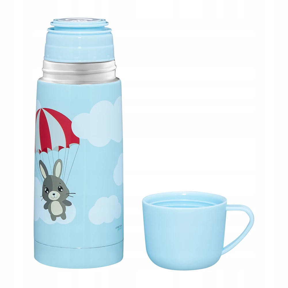 Termos vaikams su kubkiem Betty i Bunny 320 ml mėlyna AMBITION JUNIOR