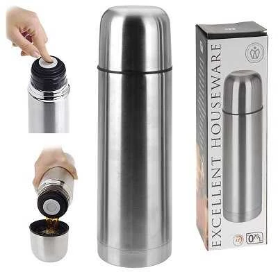 Excellent Houseware Kelioninis termosas 750 ml sidabrinis