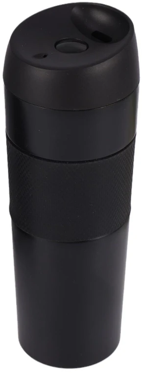 TERMOSAS ARBATAI IR KAVAI DIDELIS, NESKLYDUS, Juodas TRAVEL 450ml MONTESSA