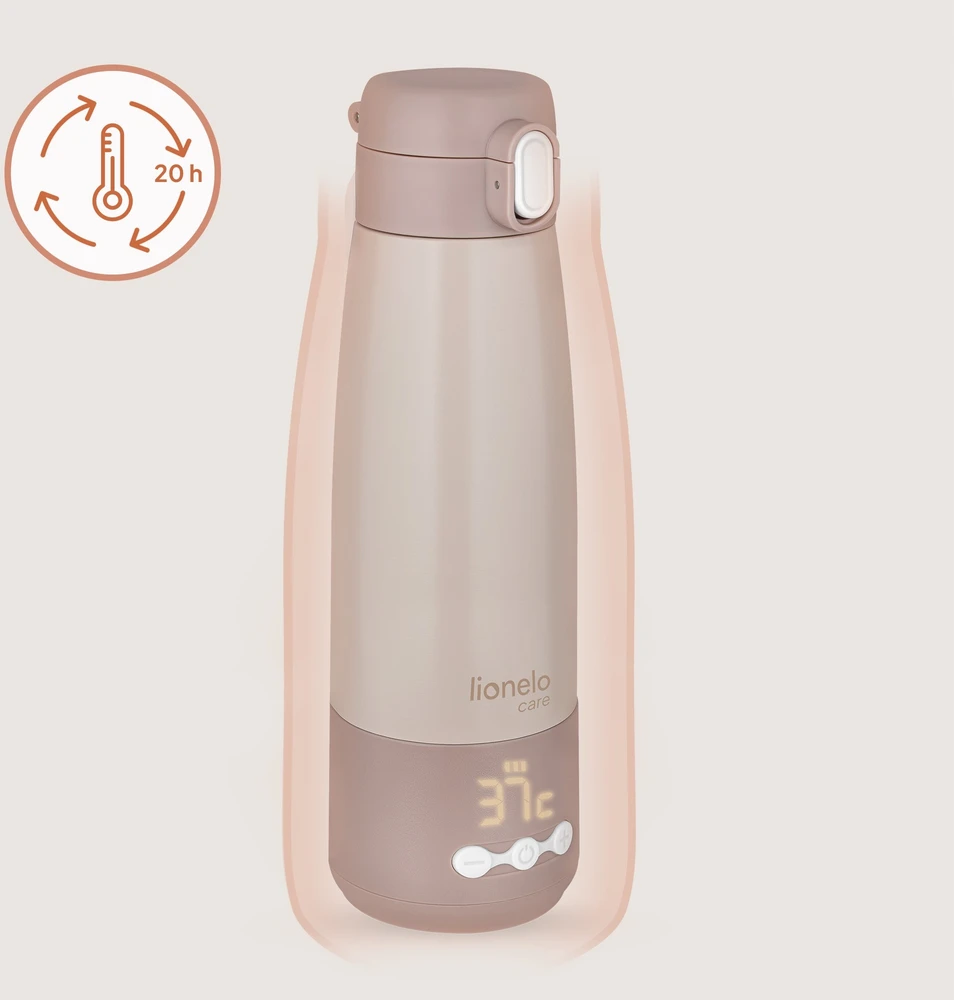 Termosas belaidis pieno šildytuvas 37–55°C Lionelo Thermup Bottle